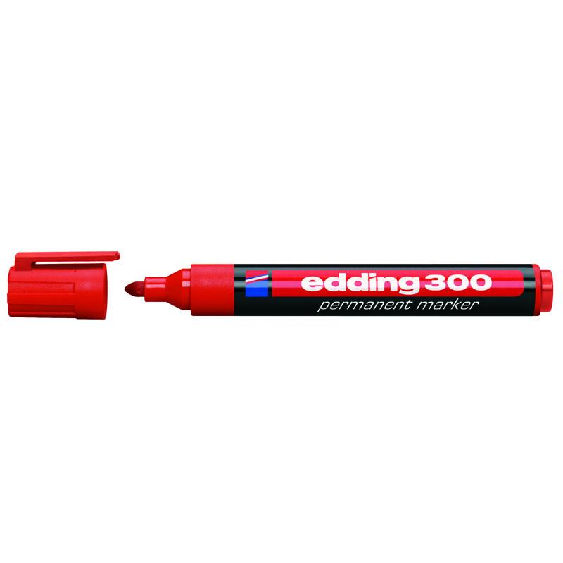 Маркер edding Permanent e-300/02, 1,5-3 мм круглий червоний
